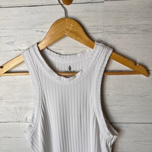 Free People FP Movement Top Womens Size S/P White Wide Ribbed Tank Summer - Picture 7 of 16